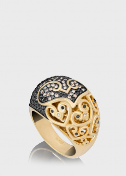 Кольцо из золота Art Vivace Jewelry Золотое сердце с бриллиантами, фото